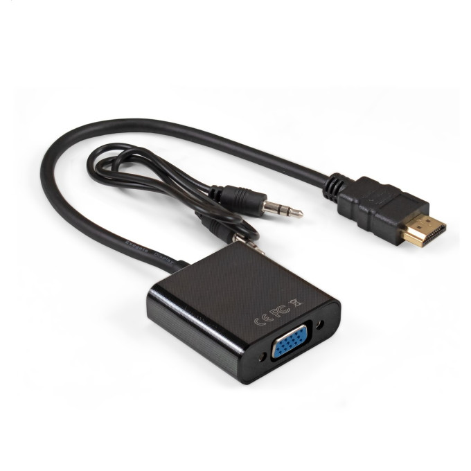 Кабель-переходник HDMI-VGA EXEGATE EX-HDMIM-VGAF-3,5JackS-0,3 EX297588RUS