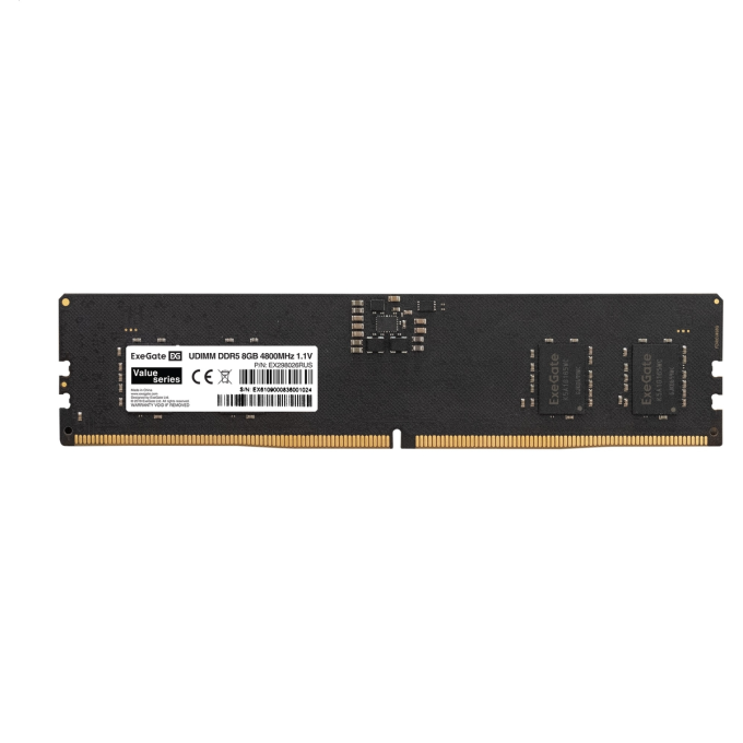 Модуль памяти EXEGATE VALUE DIMM DDR5 8GB 5200MHz PC5-41600 EX298028RUS
