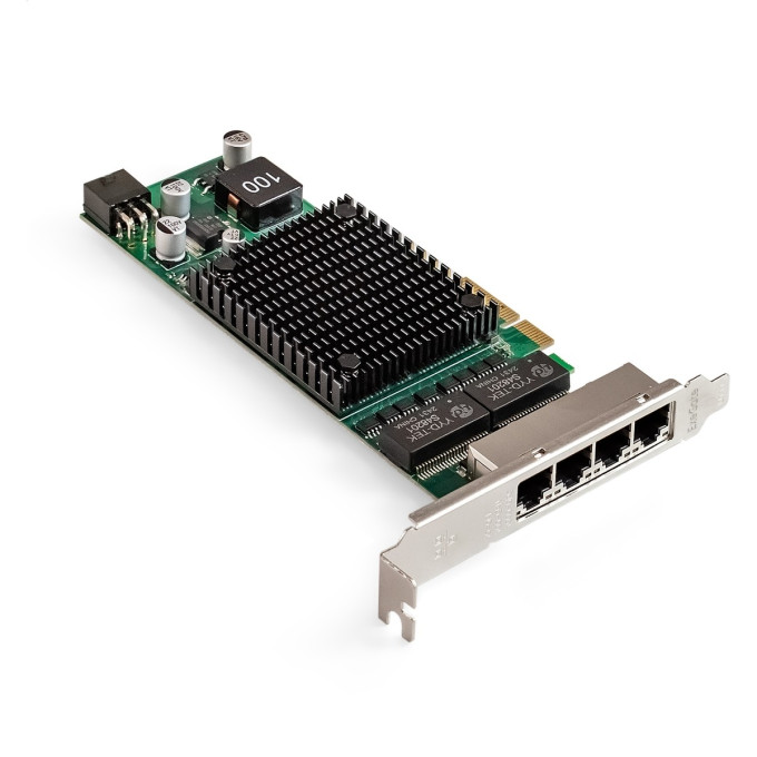 Сетевой адаптер EXEGATE EXE-I350-T4V2-POE EX299014RUS